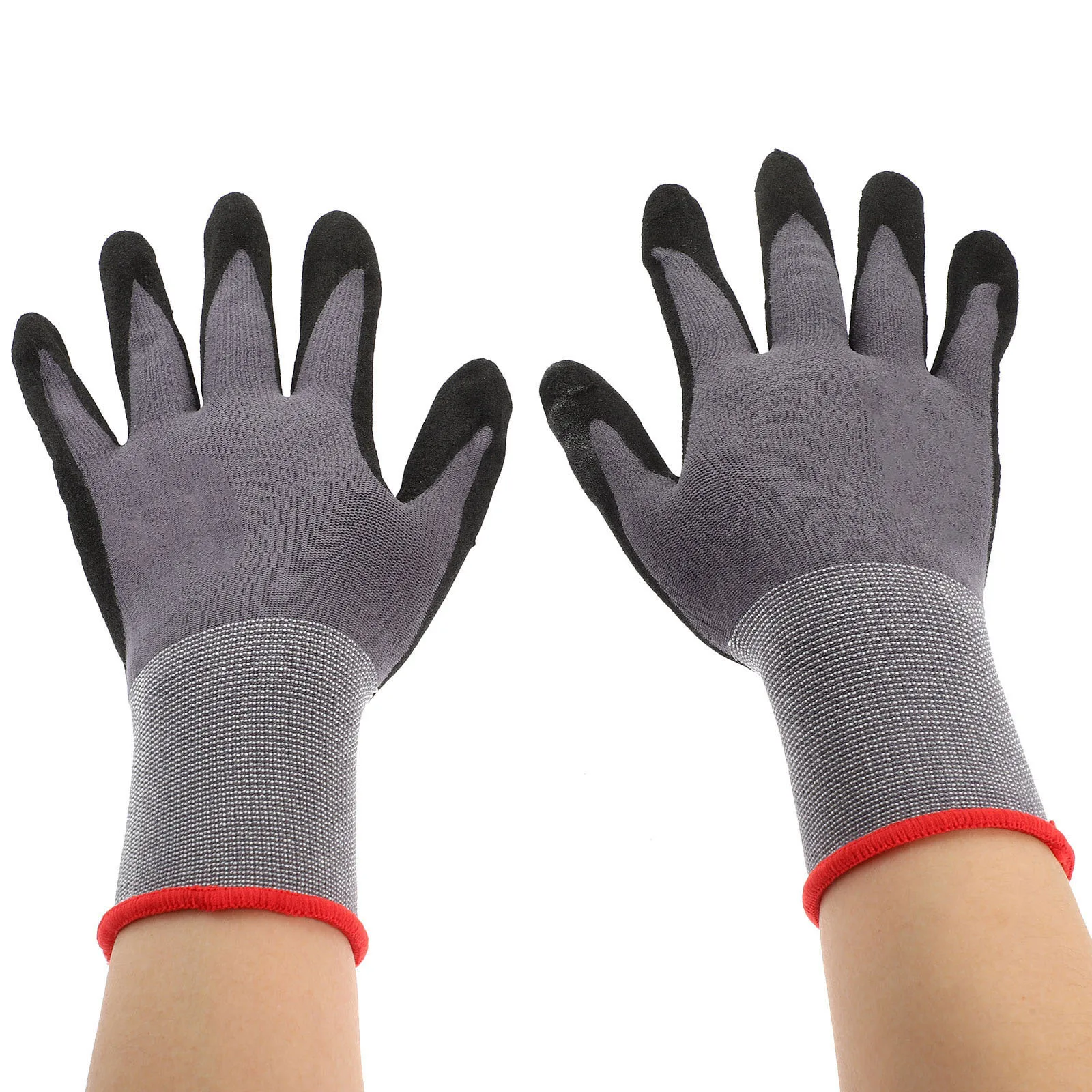 

1 Pair Waterproof Cut Resistant Anti-Slip Nylon Gloves Safety Garden Working Protective Wear-Resistant Durable Gardening Gloves