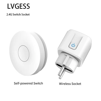 High Power Switch Socket Set Wireless Remote Control Power Outlet Home Waterproof Panel Suitable for Home Appliance Switches