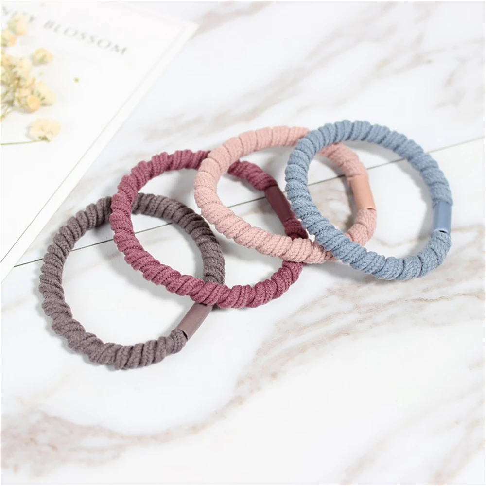 7PCS/Lot Basic Solid Color Hair Bands Simple Elastic Hair Tie for Women Girls Fashion Hair Accessories Ponytail Holder Wholesale