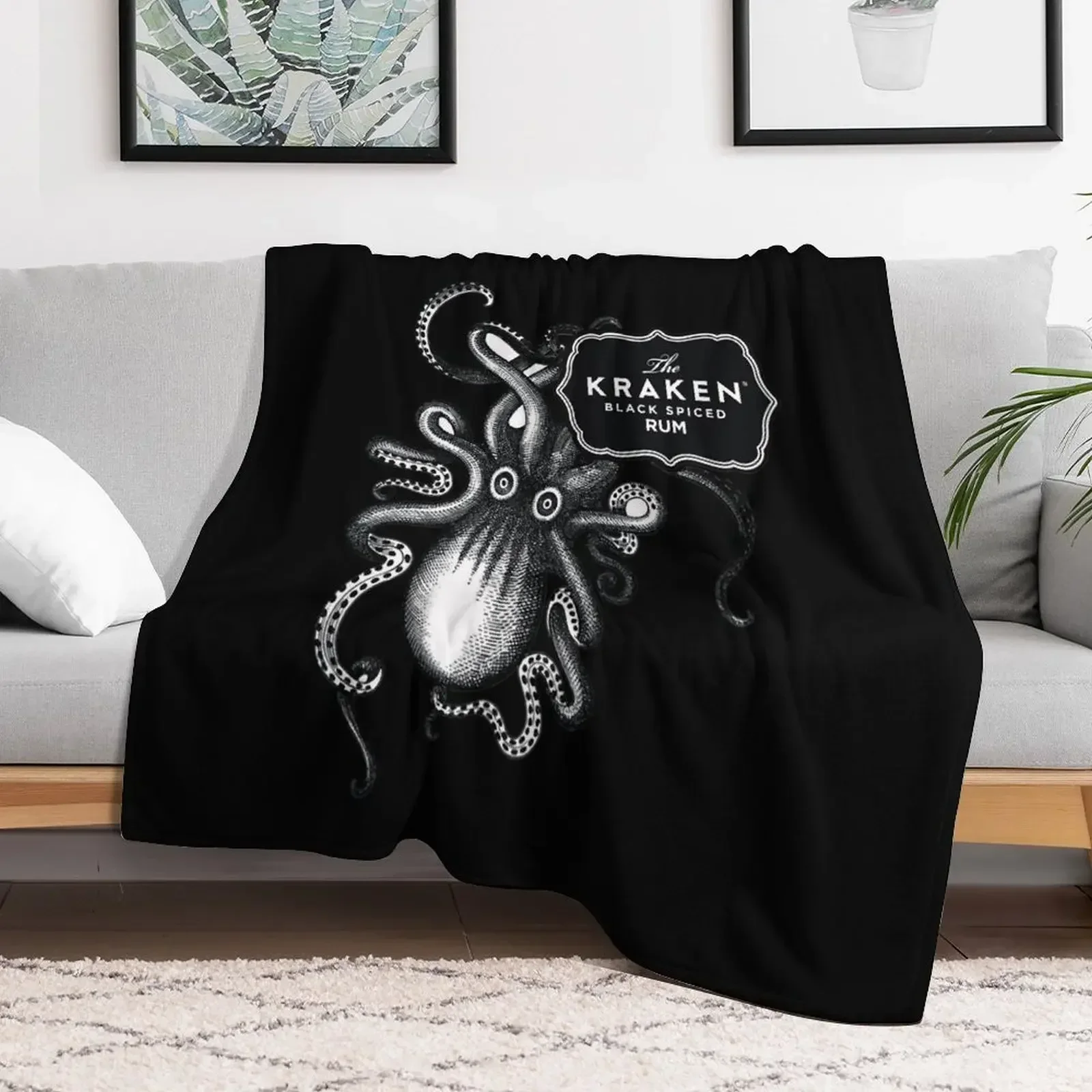 Kraken Rum Throw Blanket Summer Soft Plush Plaid Blankets