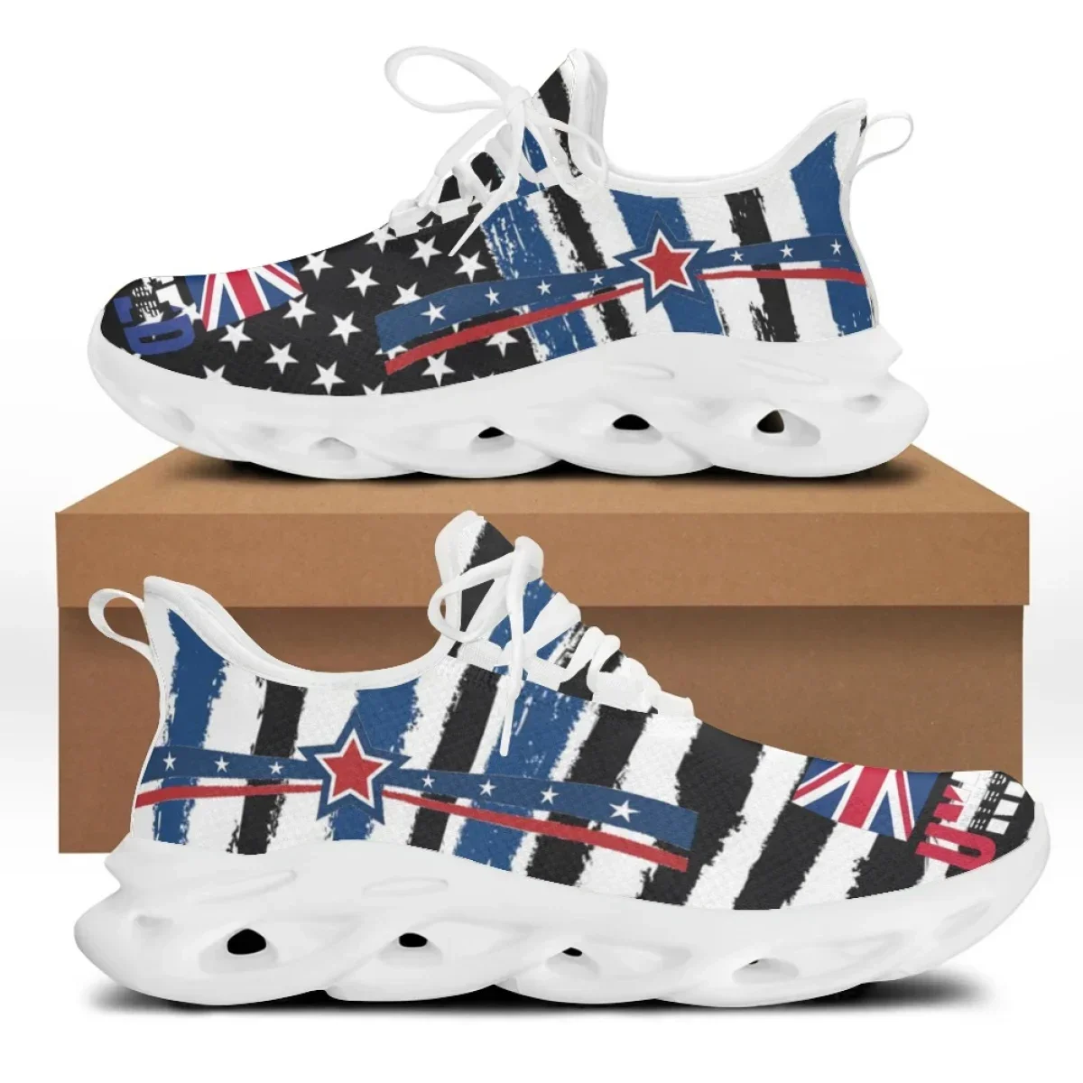 England Republic Flag Designer Shoes Casual Lightweight Men Flat Sneakers Breathable Male Lace Up Walking Footwear