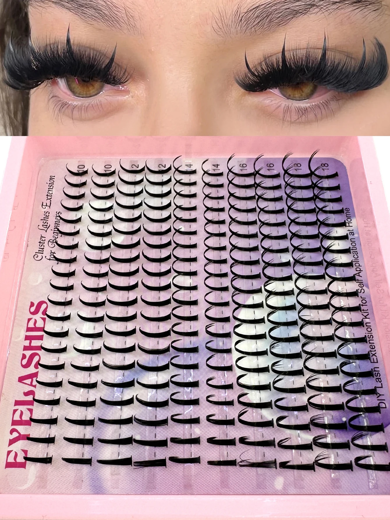 Spikes Lash Clusters Manga Lashes Extensions Anime Wimpern Cluster Fairy Salon-Level Einzelwimpern Wispy Wimpernverlängerung