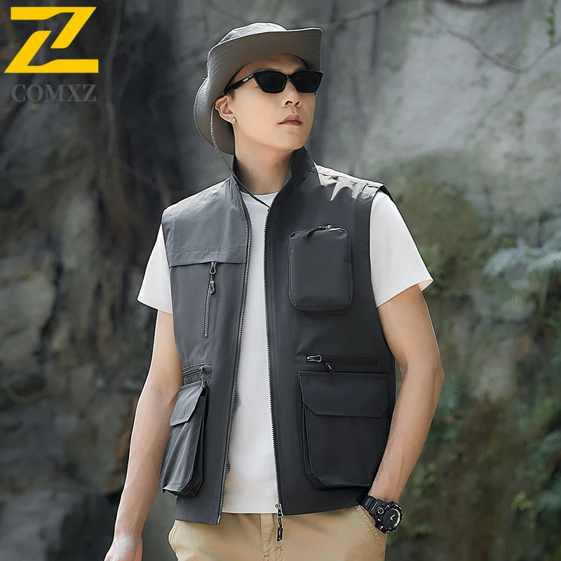 

Men Fishing Vest Casual Multi Pocket Lightweight Mesh Outdoor Gear Suitable For Angling Hunting Breathable Sleeveless Jacket