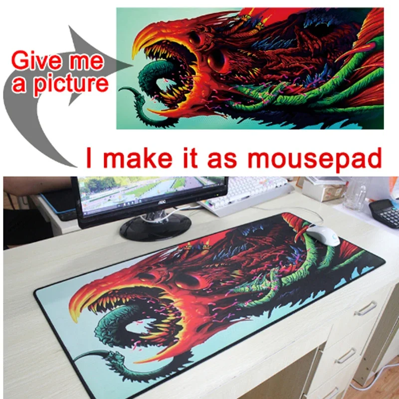 XGZ Customized Personalized Your Own Photo Picture Design Anime Mousepads Unique DIY on Rectangle Rubber Keyboard Mouse Pad