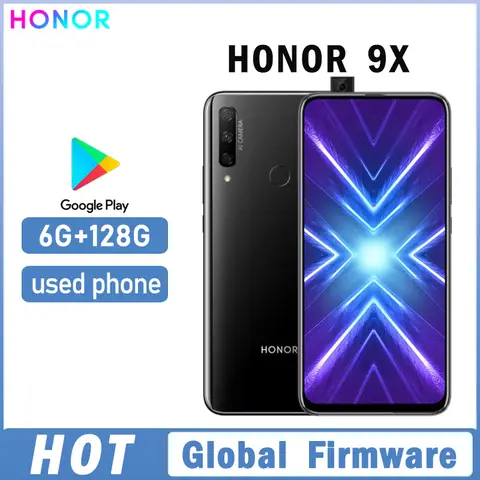 HONOR 9X Smartphone Global Firmware 6,59-calowy aparat 48M Bateria 4000 mAh Procesor Haisi Qilin 710F używany telefon