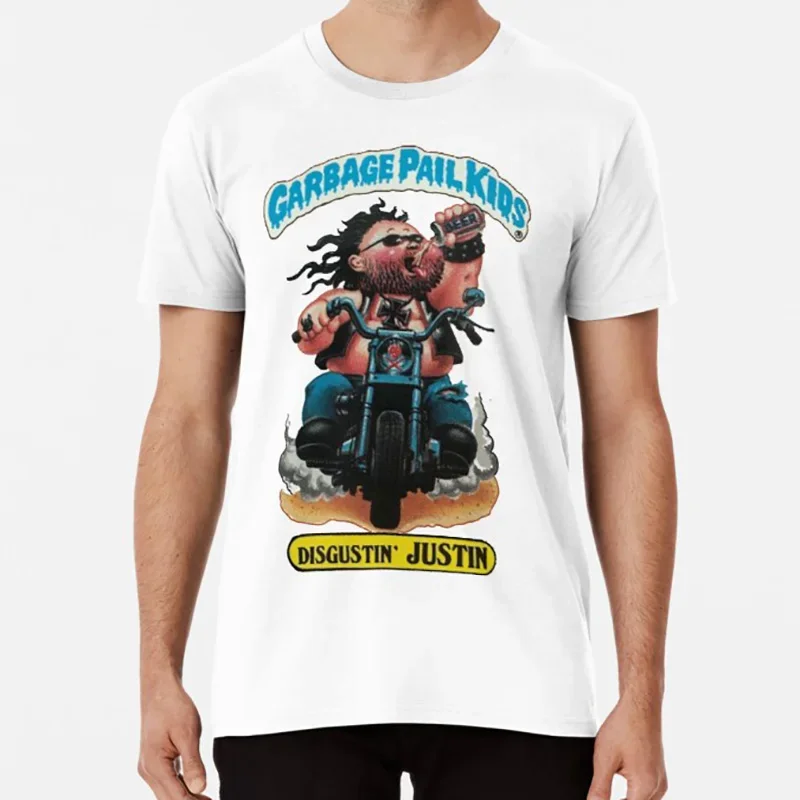 Disgustin Justin Garbage Pail Kids Retro 80s Garbage Disgustin Justin T Shirt  COTTON  style 2024 Summer vintage  Short Sleeve