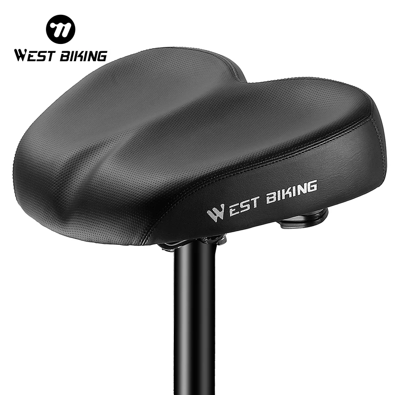 WEST BIKING Ergonomic Bicycle Saddle Soft Widen Thicken Cushion For Long Distance Riding E-Bike Scooter Comfortable Cycling Seat