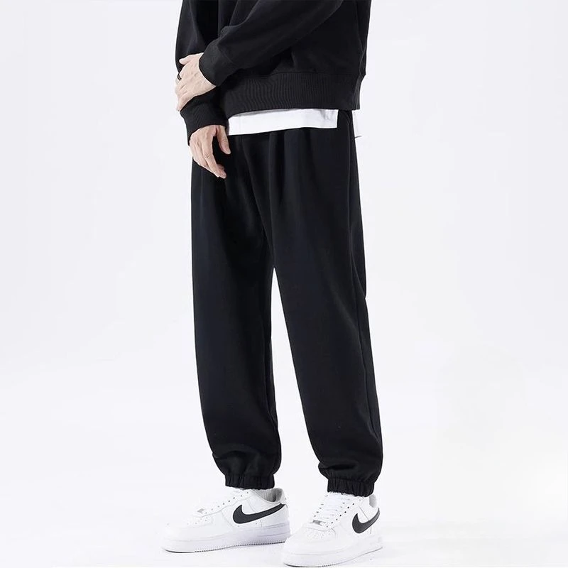 Calça de moletom esportiva masculina, plus size, folgada, forrada de lã e extra grossa, calças esportivas masculinas, liquidação, calças essenciais y2k