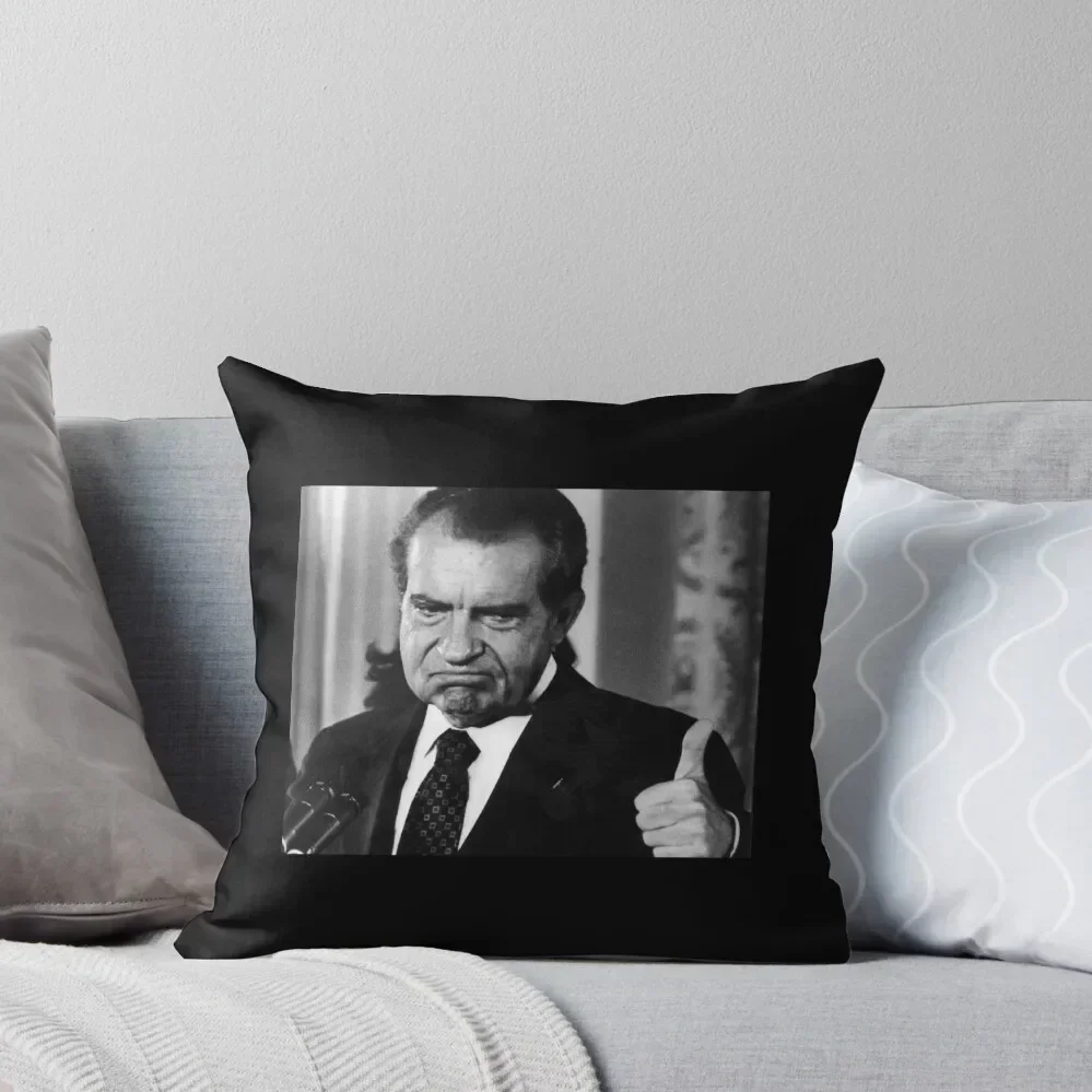 Richard Nixon Thumbs Up Throw Pillow Pillow Decor Cushion Cover Luxury Room decorating items pillow