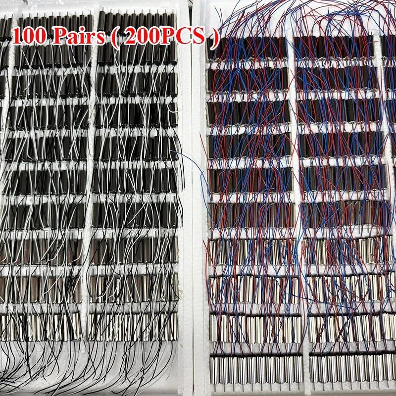 100 Pairs/ 200PCS  720 7mm*20mm CW+CCW Coreless Motor 3.7V 50000RPM High Speed Engine DIY Toy RC Drone Quadcopter Aircraft Model