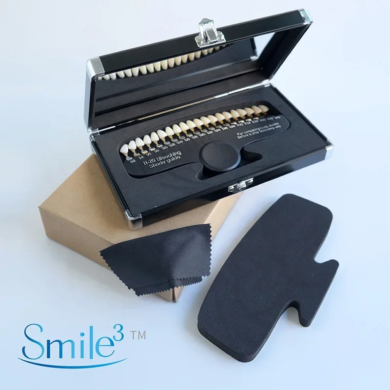 Клиника Использование стоматолов Porcelains 3D цвета Направляющая оттенка Отбеливание зубов Отбеливание 20 цветов Направляющая оттенка