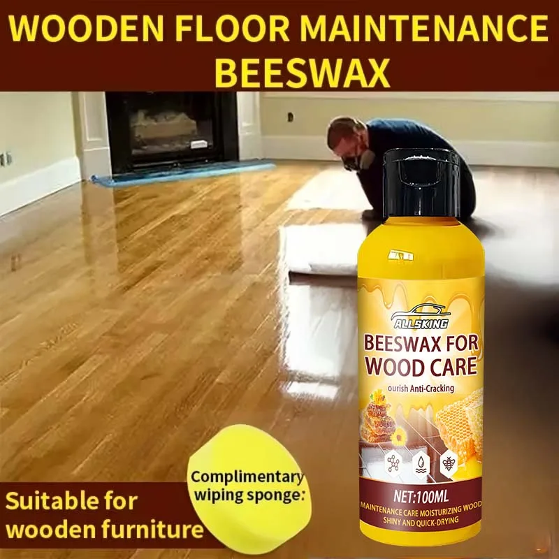 

Воск для ухода за деревом 100 мл, полироль для мебели из массива дерева, пчелиный воск, водоотталкивающее средство для ухода и обслуживания мебели