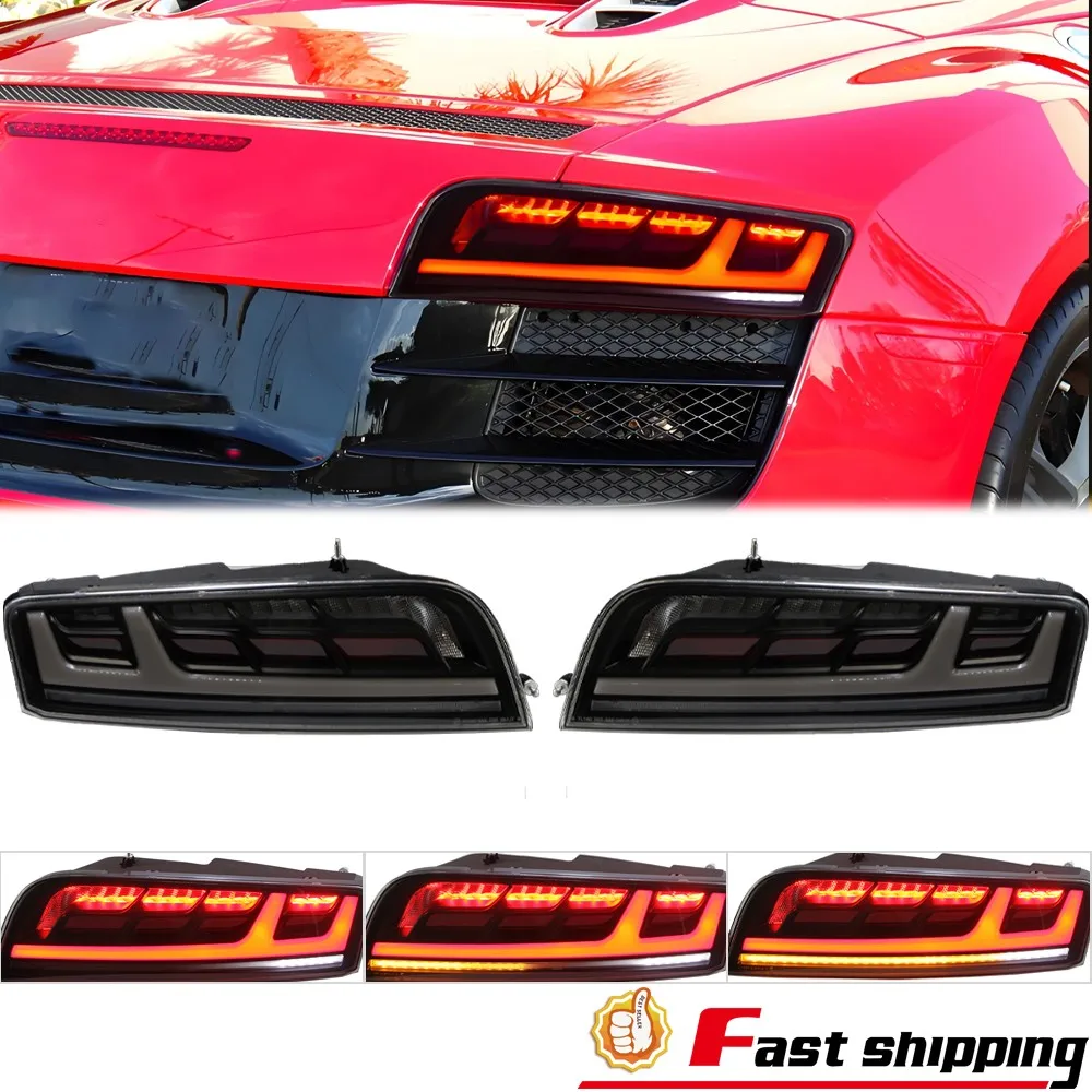 

Rear LED Clear Lens Tail Lights VANTA DESIGN Left+Right For Audi R8 2008-2016