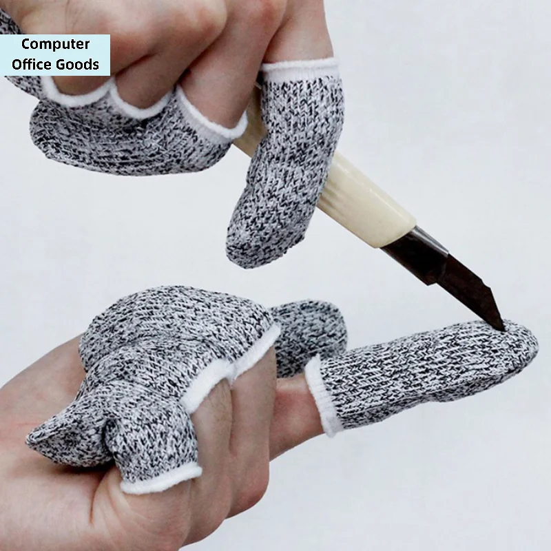 【10Pcs Finger Cots Thumb Protector Anti-Cut Fingertips Finger Sleeve Flexible Resistant Protection Finger Cots DIY Work】