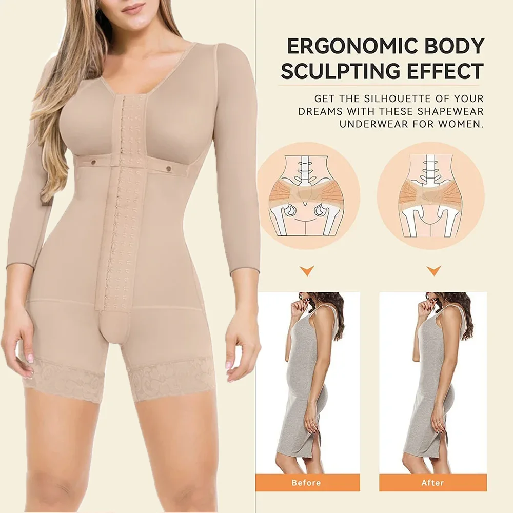 Fajas Reductoras  Colombianas Slimming Women Postpartum Girdle Postoperative Bodysuit Shapewear Corset Slimming Body Shaper