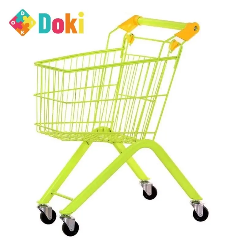 Foldable Baby shopping cart children's supermarket shopping cart play house trolley multi-color trolley supermarket toy