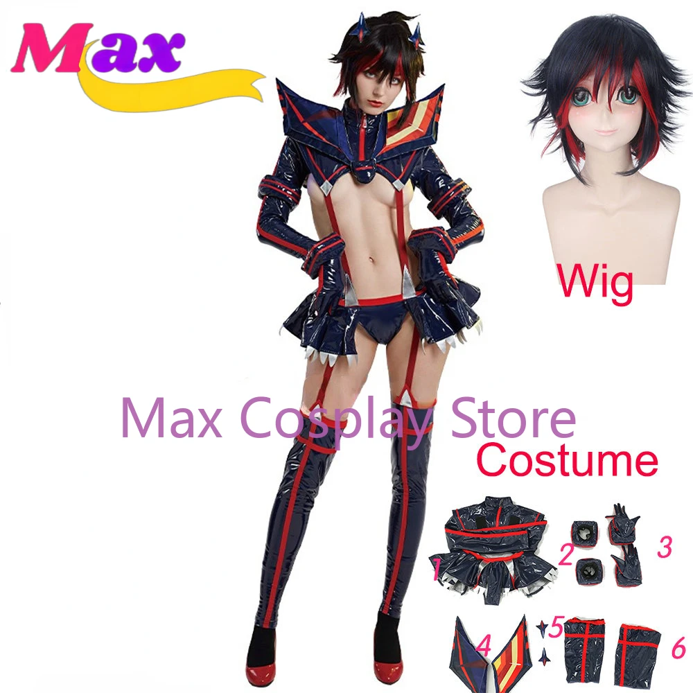 

Max Anime Matoi Ryuko Cosplay Costume Halloween School Uniform Navy Sailor Suit Women Sexy Carnival Party Dress SZ