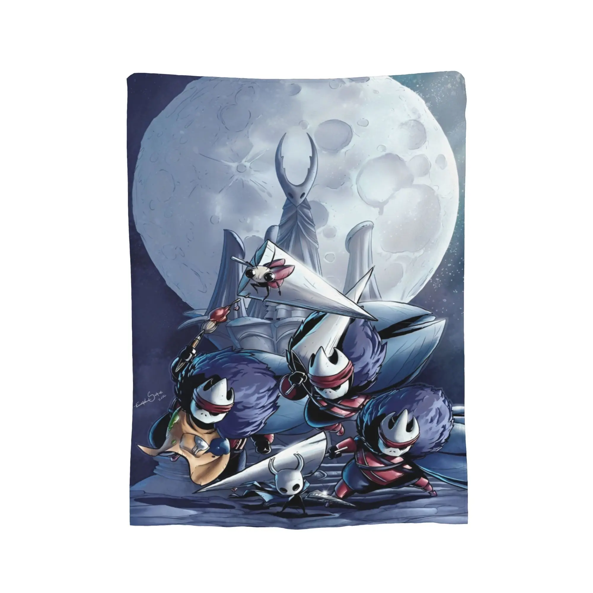 بطانية ألعاب مضحكة من Hollow Knight من الفلانيل للاسترخاء وخفيفة الوزن ورقيقة لمفرش سرير الفراش