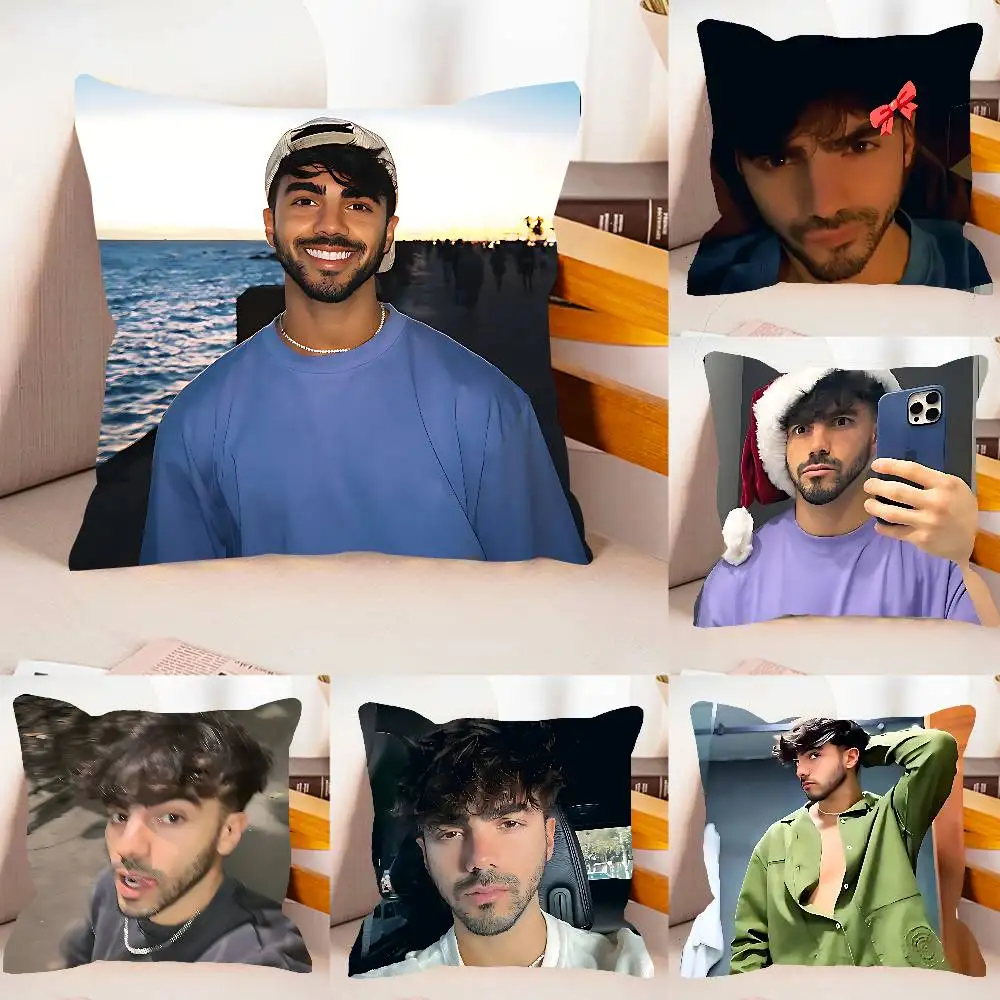 Internet Celebrity Fede V-Vigevani Case Plush Fabric Soft Pillowcase Double Sided Print Cushion Cover Household Gifts