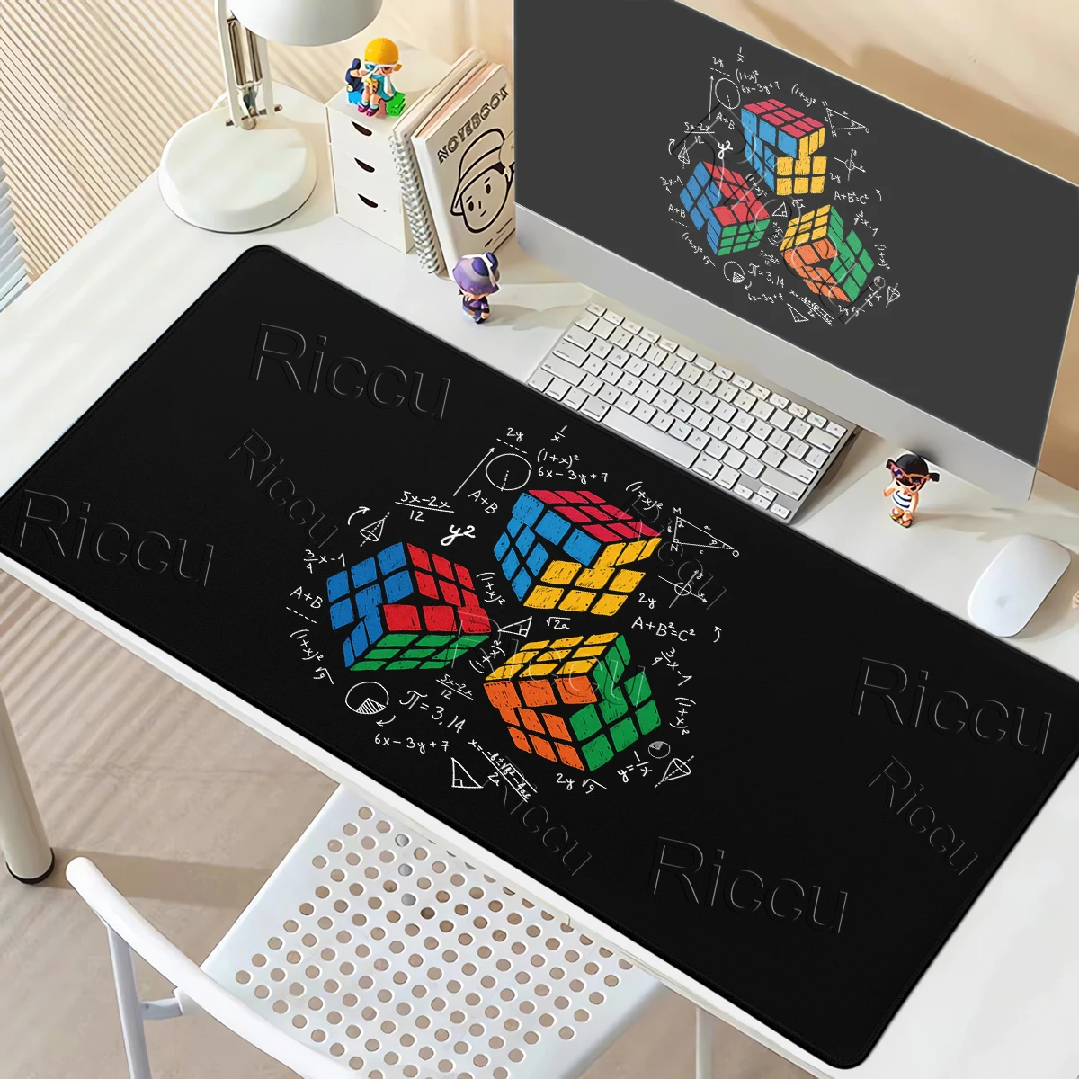 RubikS C-Cube Pattern Mouse Pad Office Pc Accessories Carpet Professional Keyboard Protect Playmats Overlock tapis de souris xxl
