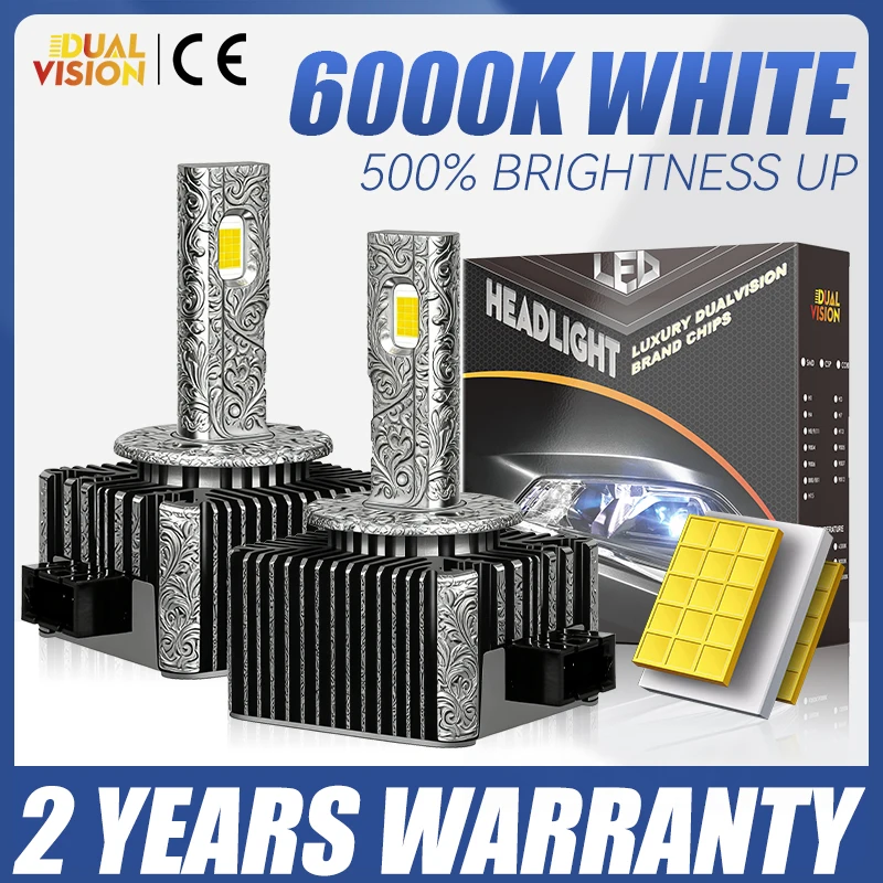 D3S LED Headlights 6000K 4300K 8000K D Series D1S D2S D3S D4S D5S D8S Two-sided CSP 1:1 Xenon Size Car Light HID D1R D2R D3R D4R