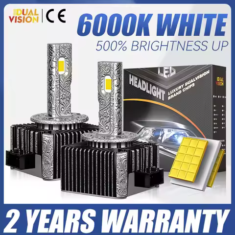 D3S LED Headlights 6000K 4300K 8000K D Series D1S D2S D3S D4S D5S D8S Two-sided CSP 1:1 Xenon Size Car Light HID D1R D2R D3R D4R