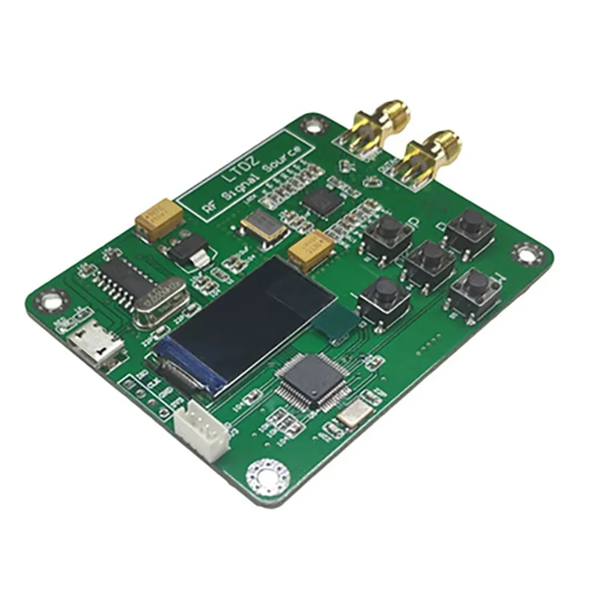 

RF Signal Source Module MAX2870 RF Signal Source Module 23.5-6000M with 0.96-Inch Color OLED Serial Port MAX2870 Module
