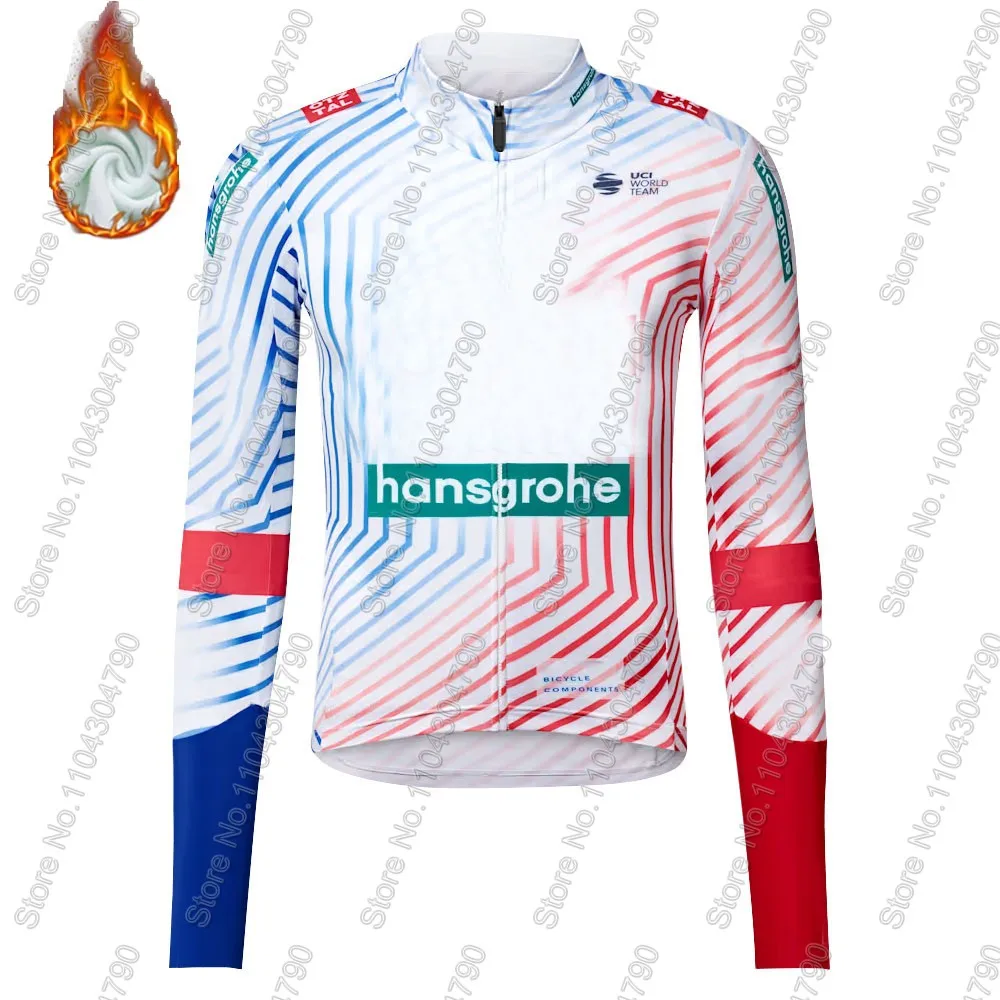 Boraful Hansgrohe 2025 سلوفينيا الدراجات جيرسي مجموعة الرجال طويلة الأكمام Primoz Roglic الملابس الطريق السراويل مريلة دراجة دعوى MTB مايوه