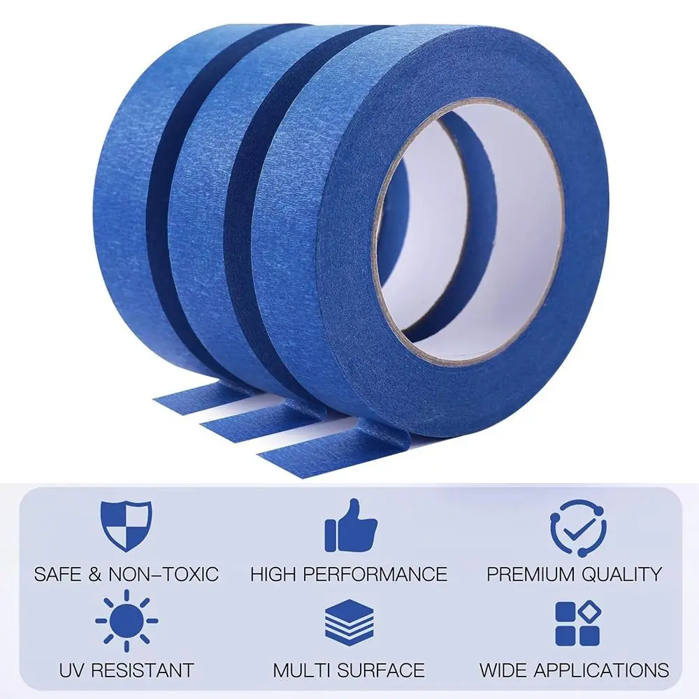 Painters Tape Multi Size Blue Painters Tape Blue Temperature Resistance Clean Release Paper Painting Masking Tape Decor Craft