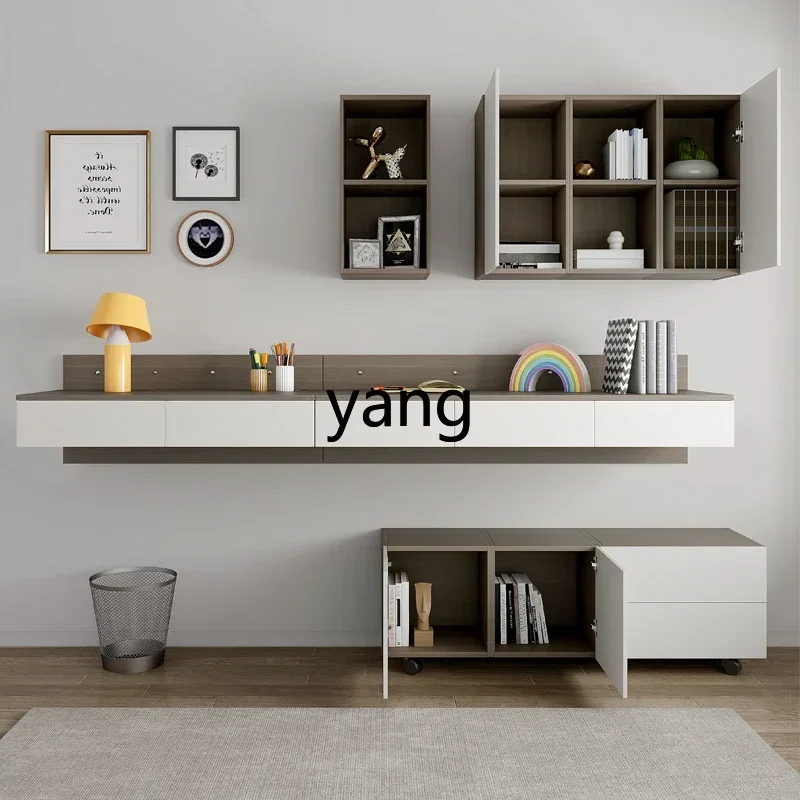 ZL Modern Bookcase Integrated Furniture Set Combination Wall Hanging Hanging Desk