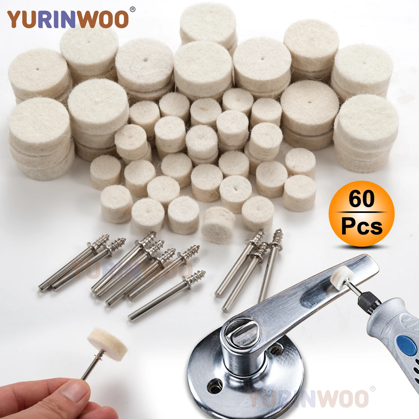 60Pcs Wool Felt Pol…