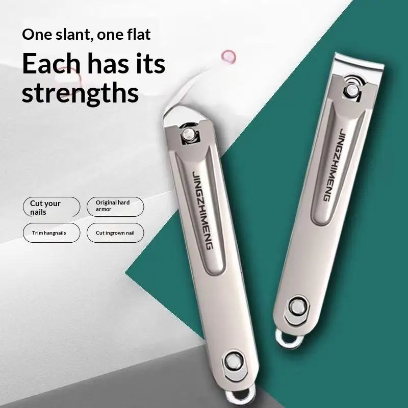 

1pc Flat & Slant Edge Nail Clippers Household Toenail Trimming Pedicure Nail Cutters for Feet Manicure