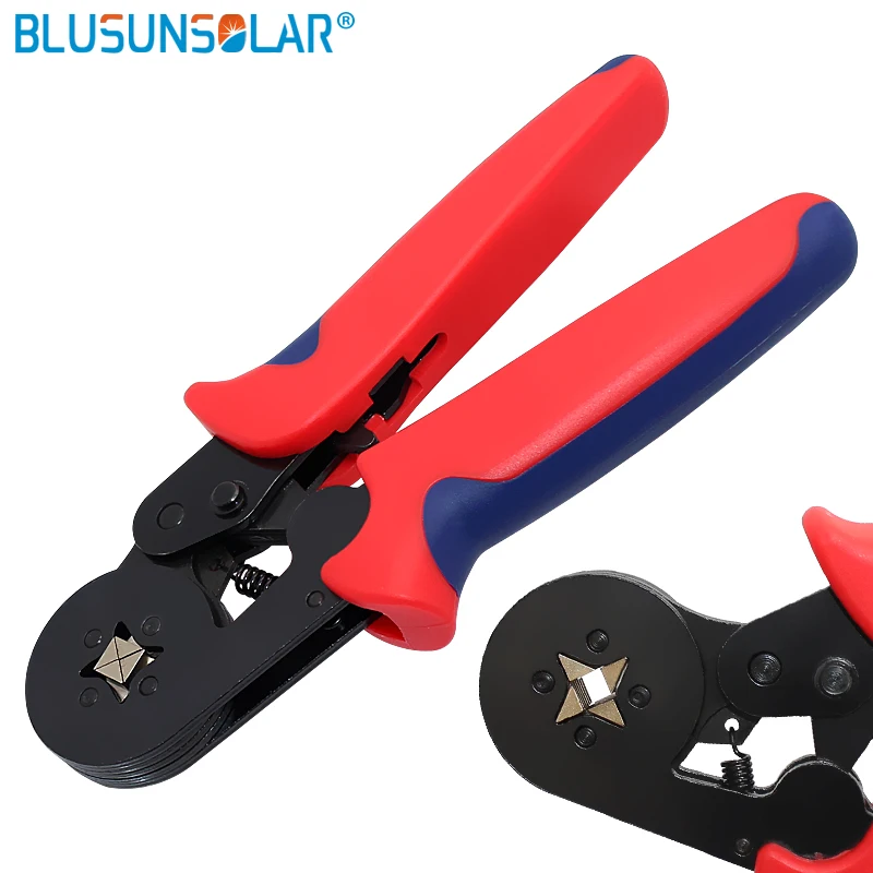 BLUSUNSOLAR Cable End-sleeves Crimping Plier Self Adjusting Ratcheting Ferrule Crimper AWG24-10 HSC8 6 4