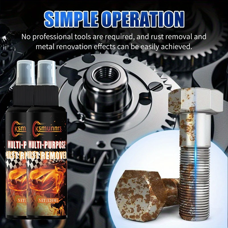 สเปรย์กําจัดสนิม RV น้ํายาทําความสะอาดรถจักรยานยนต์ เหมาะสําหรับรถยนต์ จักรยาน และพื้นผิวโลหะตกแต่งบ้าน - การป้องกันสนิมอย่างรวดเร็ว
