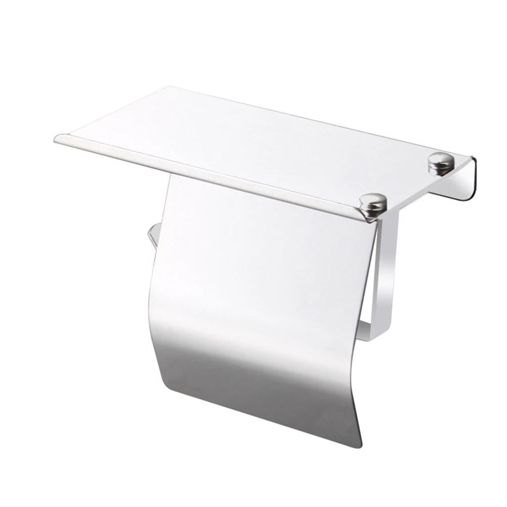 

Stainless Steel Paper Towel Holder Rustproof Corrosion Resistant Bathroom Tissue ganizer Wall Mounted Phone Rack Home Office