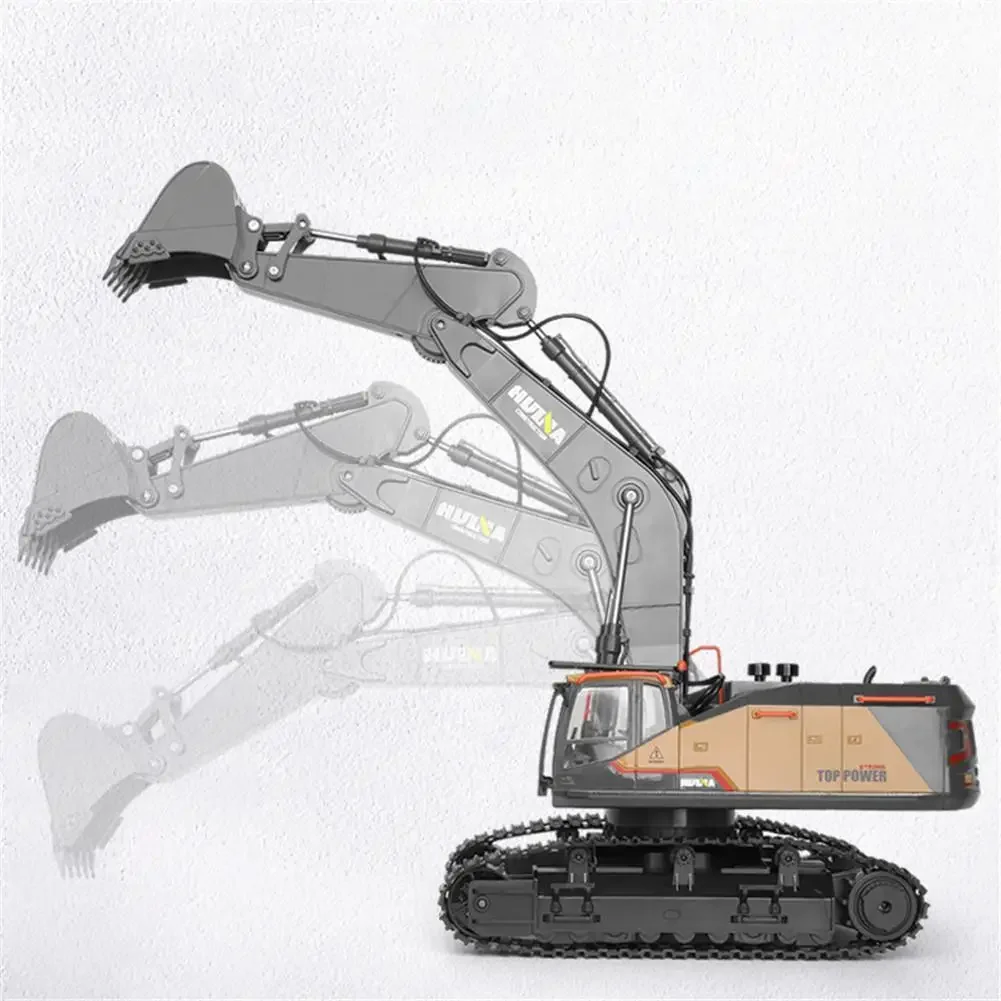 HUINA 1592 1:14  RC Item RC Alloy Excavator 22CH Big Size RC Trucks Simulation Excavator Remote Control Vehicle Toys for Boys