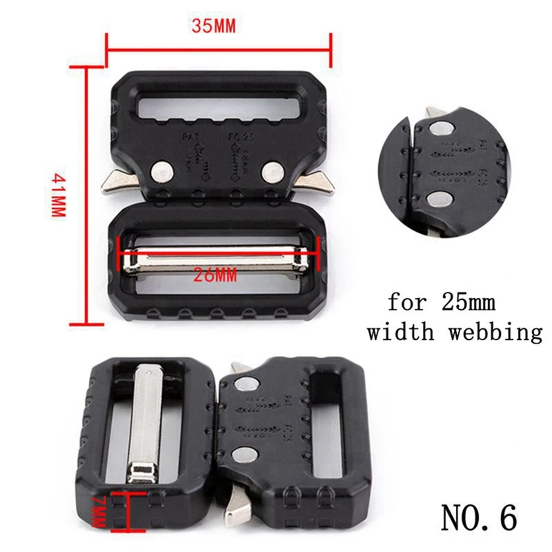 25/32/38/50/52mm Taktische Gürtelschnalle Schnellverschluss Zubehör Metall-Verschluss für Herrengürtel Taschen Ersatzschnalle DIY Gürtel Tasche
