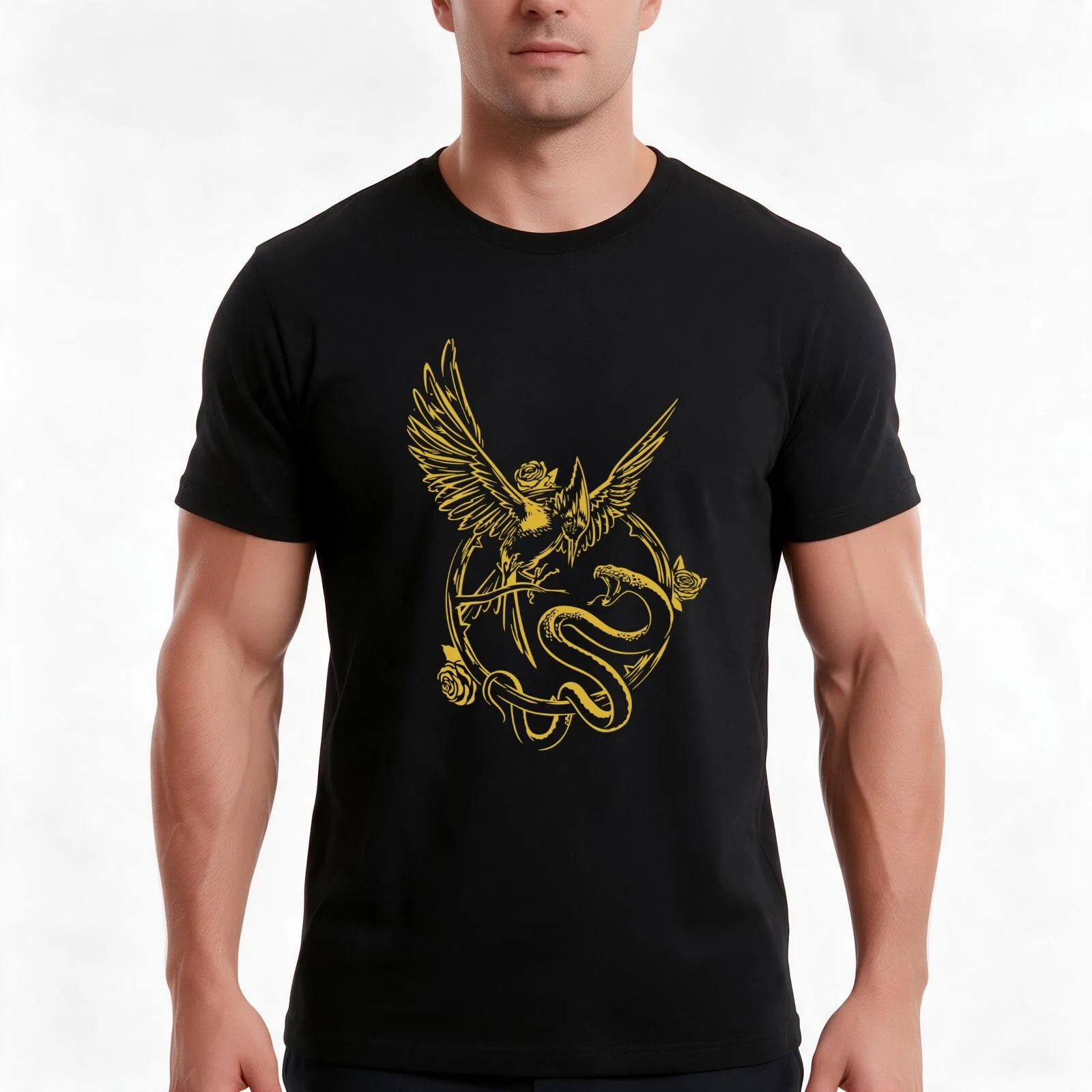 Bird and Snake MOCKINGJAY T-Shirt Summer Casual Cotton Tee Oversized Streetwear Tops Vintage Graphic Print Unisex Men Women