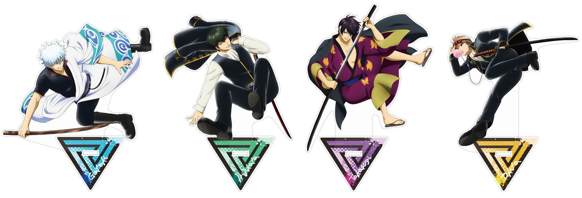 

Anime Store GinTama Takasugi Okita Hijikata Gin-san Katsugeki Ver Acrylic Characters Stand Desktop Decor Fans Gifts About 15cm