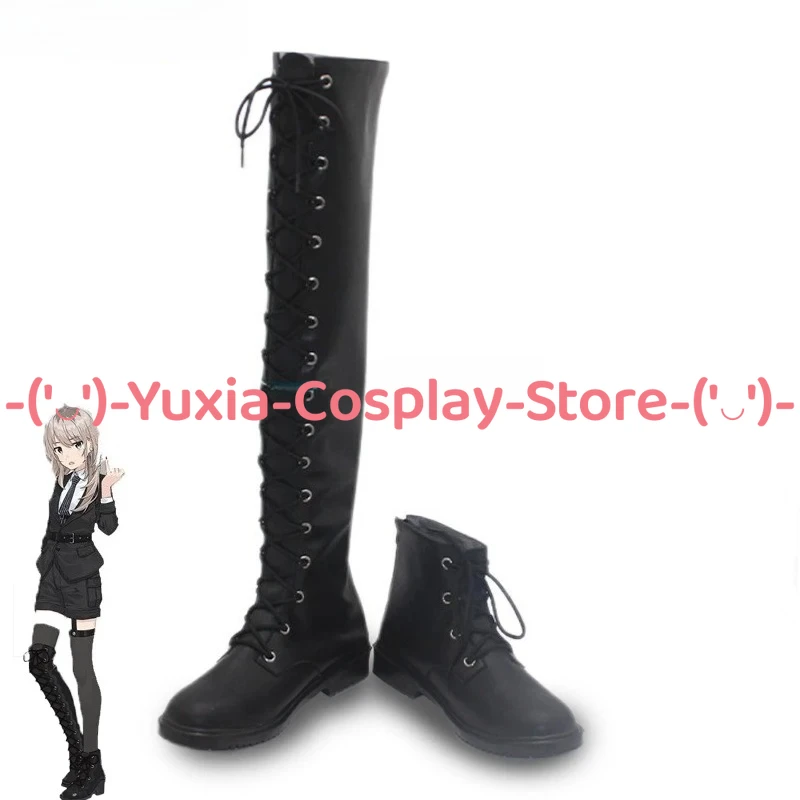 Yuxiacosplay! Buty do cosplayu Momoka Nishizono z Girls Band Cry, skórzane botki z PU, kostium na Halloween, karnawał, imprezę, postać z anime