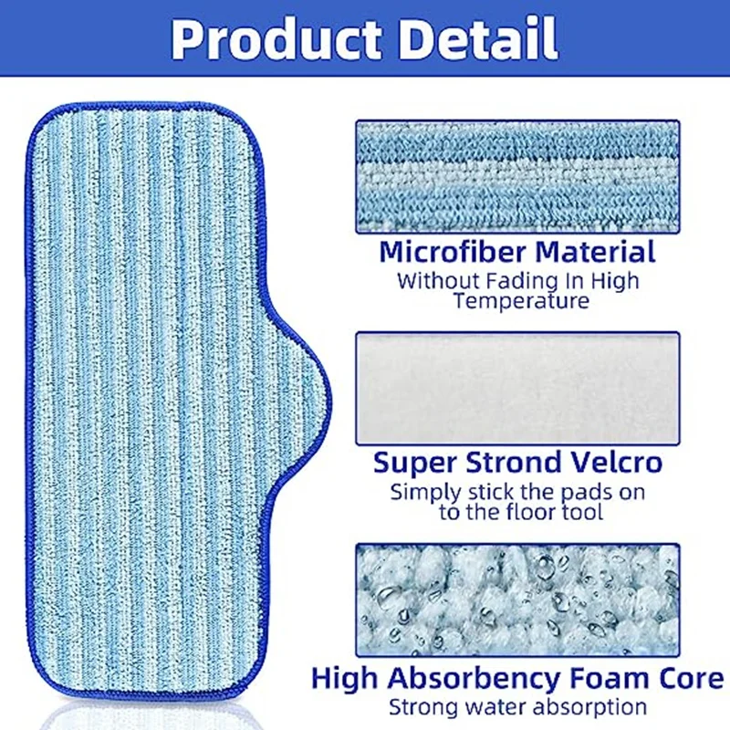 マイクロファイバースチールモップクロスカバー,交換部品,スチームモップ,モップアクセサリー,デュリール,1セット