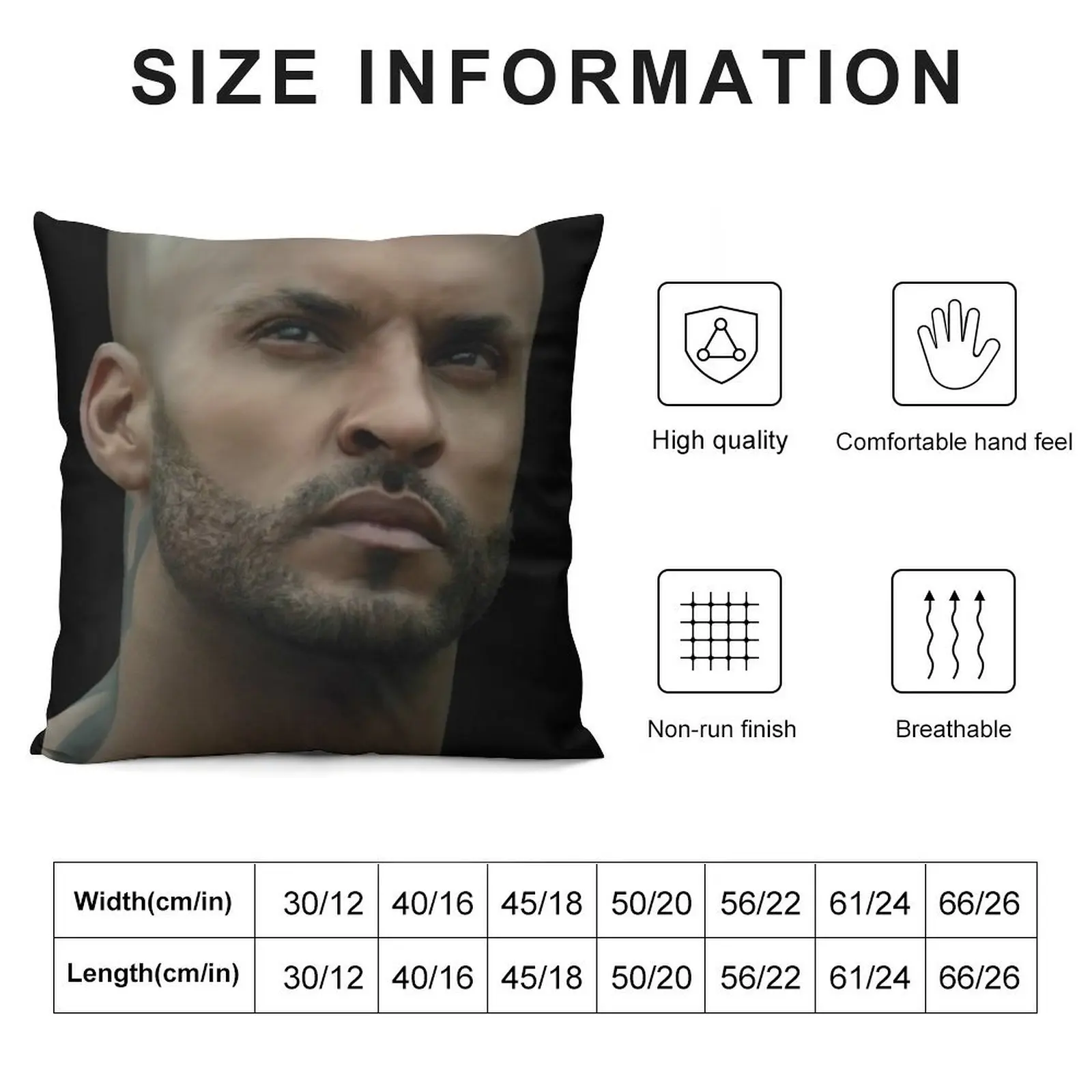 Lincoln (Ricky Whittle) Throw Pillow Cushion Cover Luxury Ornamental Pillow pillow