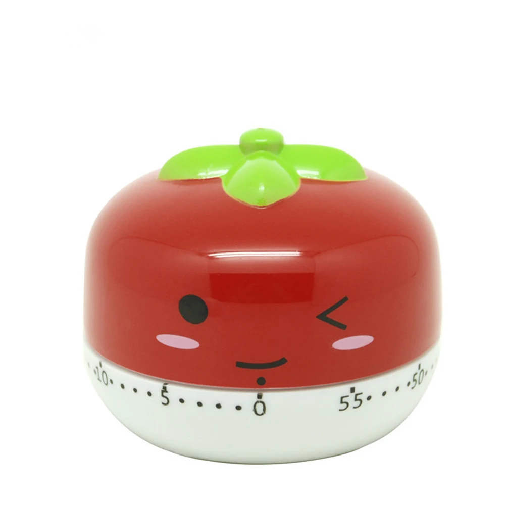 

Portable Mini 1 Mechanical Countdown Timer Tomato Shaped Kitchen Reminder Time Baking Frying Cooking Eggs Pancakes