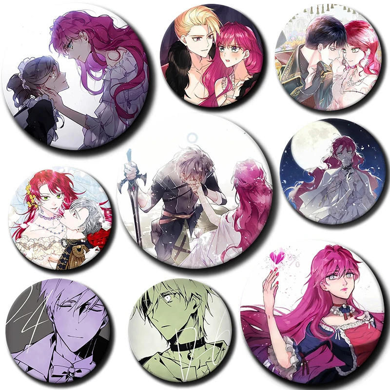 58mm Death Is The Only Ending For The Villainess Cosplay Badge Anime Brooch Pin Accessories For Clothes Backpack Decoration gift