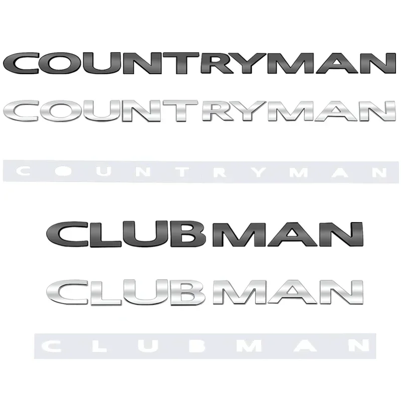 Car Accessories Metal Letter Emblem Rear Trunk Body Badge Sticker For MINI Cooper S R60 F60 Countryman JCW Clubman Paceman