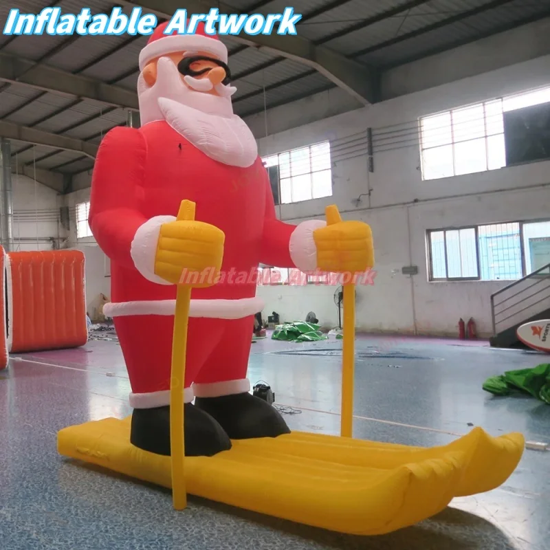 Custom Built Large Inflatable Skiing Santa for Christmas Nightmare Before Christmas Inflatables Toys