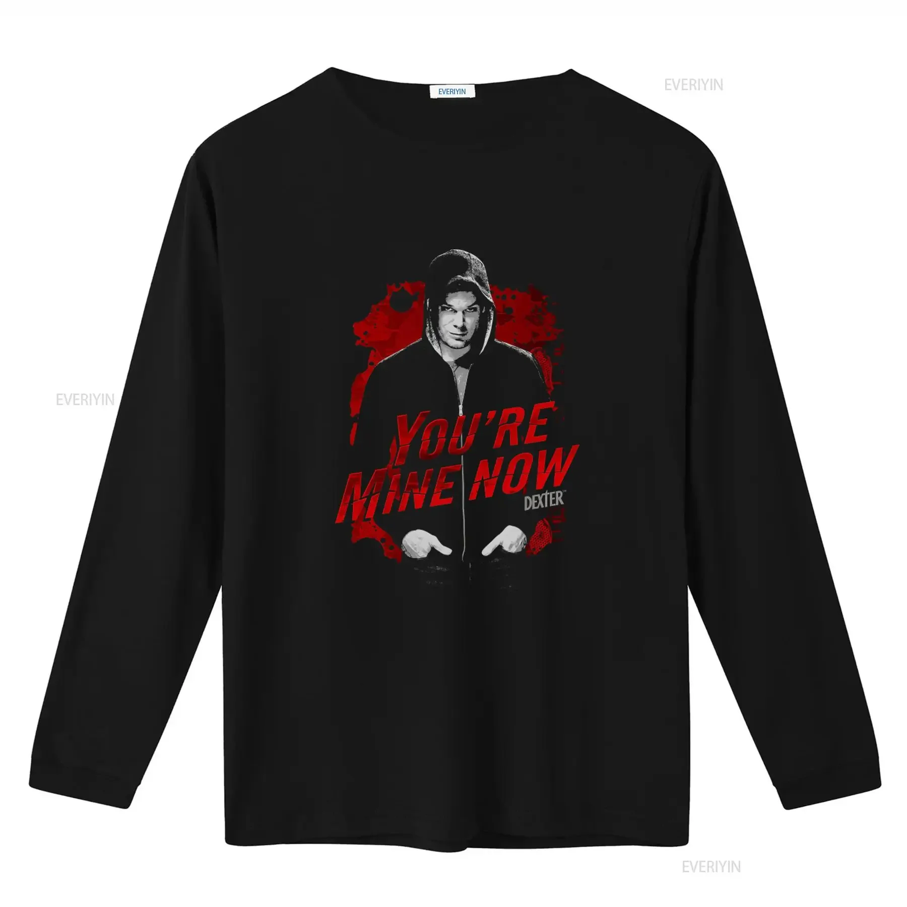 Dexter You're Mine Now Black T Shirt Stylish and Trendy TV Show Inspired Print vintage Washed Stretched Unisex Casual Soft