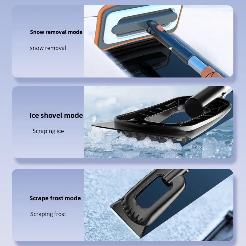 Car Snow Shovel New EVA Snow Scraping Scraper Winter Special Snow Removal Artifact, Aluminum Alloy Ice Breaking Frost