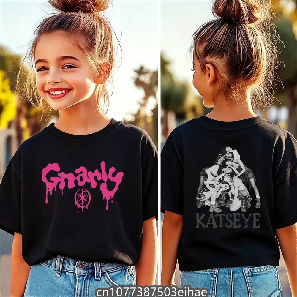 KATSEYE Graphic Girls Pure Cotton T-Shirt, Crew Neck Short Sleeve, Loose Comfort Great Collection Item For Girl Fans Summer Wear