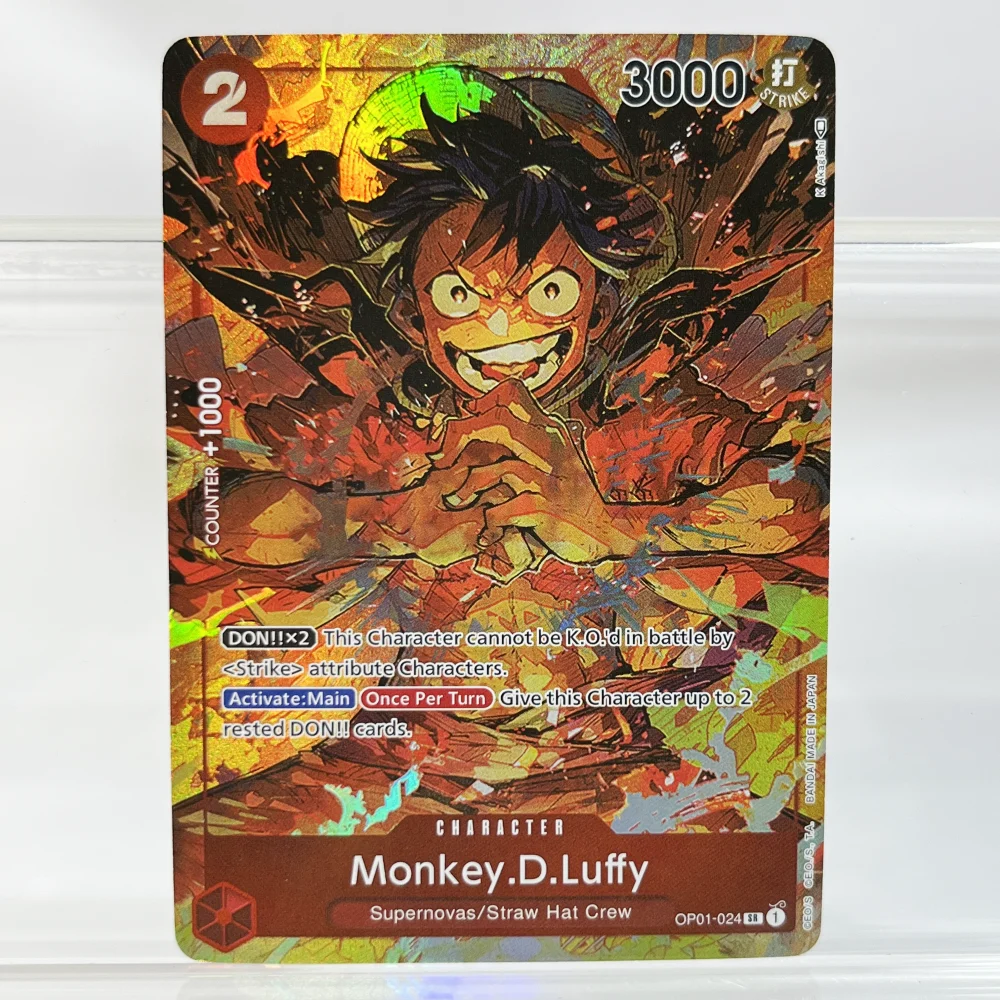 อะนิเมะ One Piece OPCG ภาษาอังกฤษรุ่นลิง.D.Luffy หมวกฟางลูกเรือ Portgas.D.Ace Whitebeard Pirates Collection Proxy การ์ด